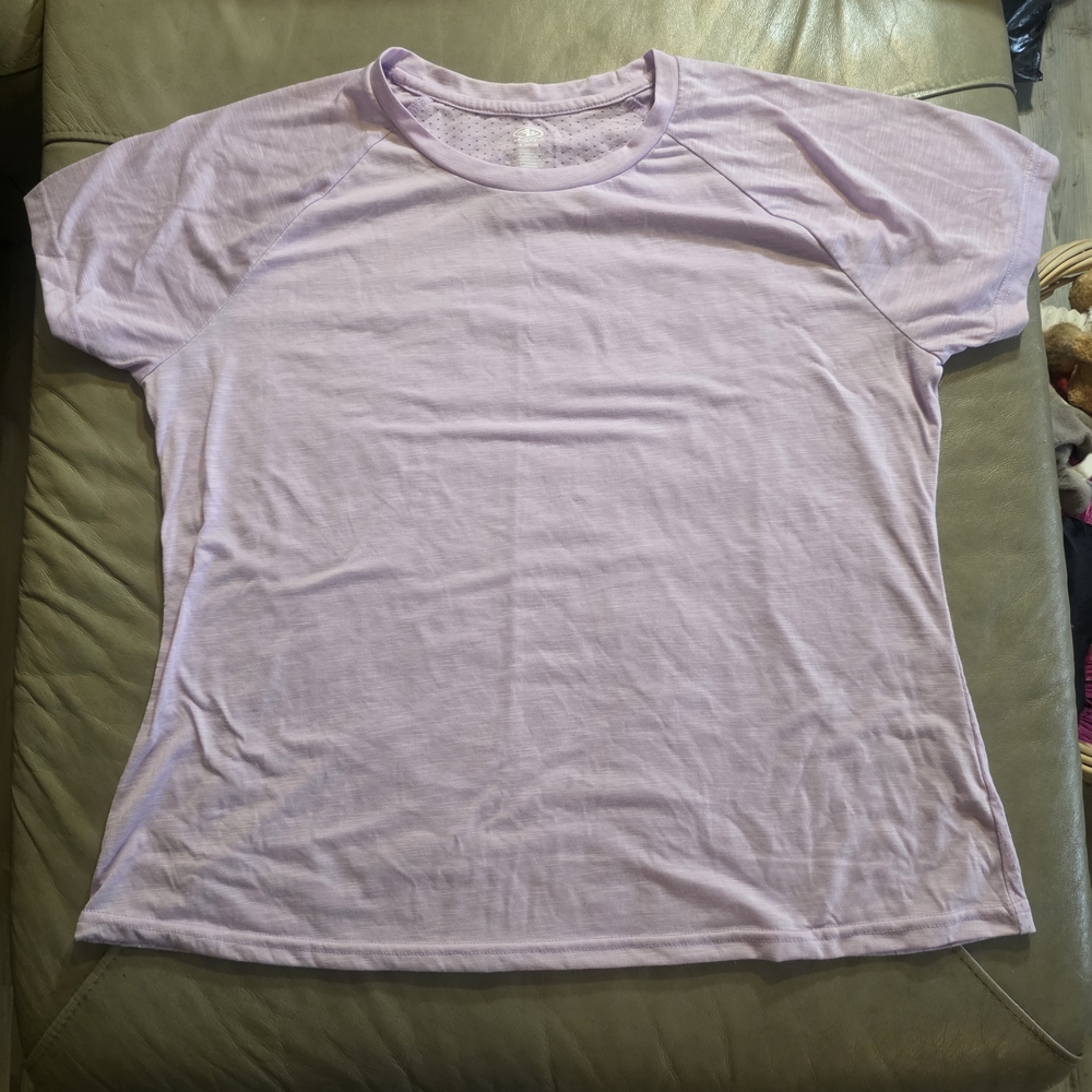 Athletic Works  Lavender Short Sleeve Tee With Mesh Back